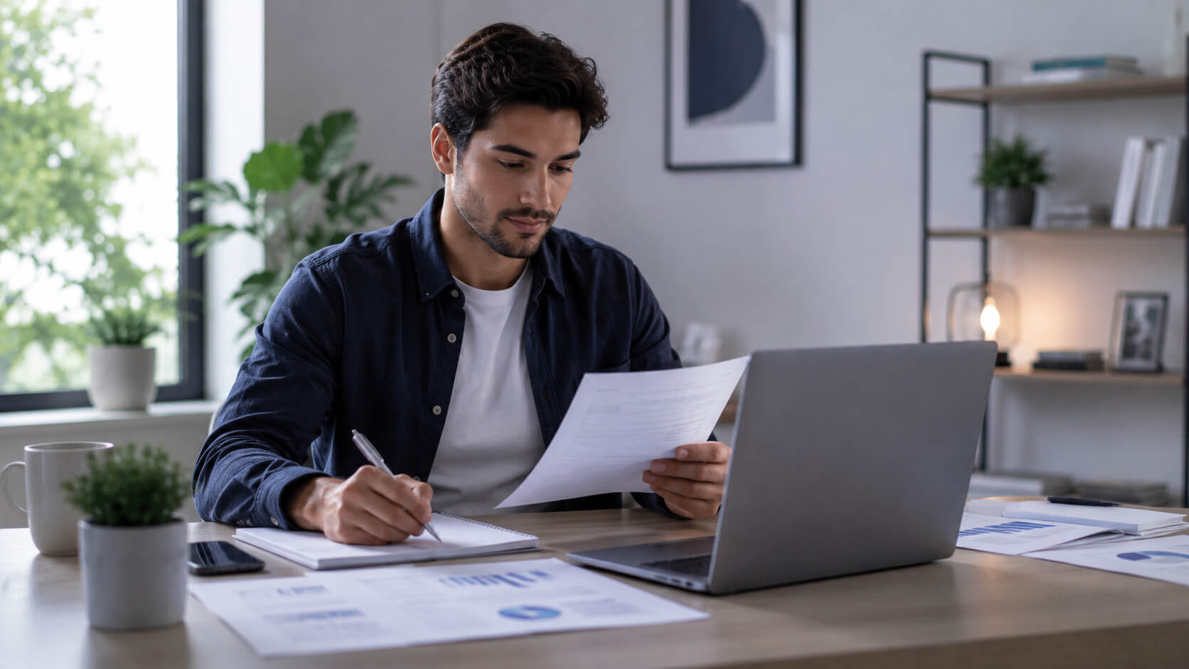 Persona organizando documentos para entender sus obligaciones fiscales