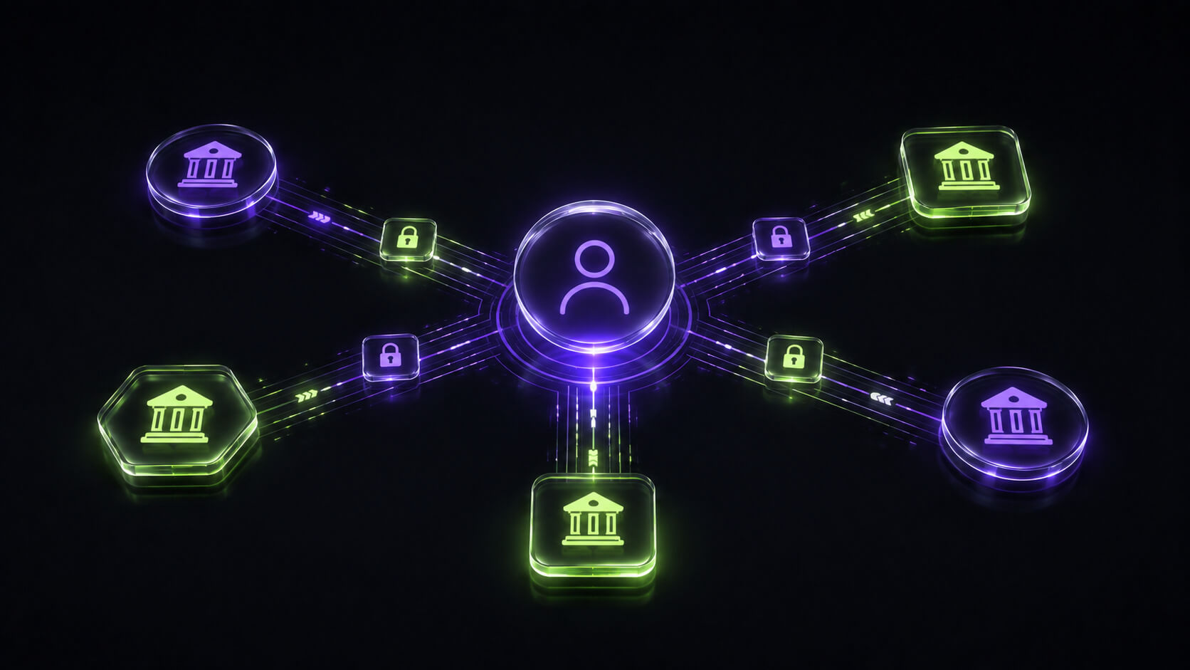 un usuario controlando el flujo de sus datos financieros