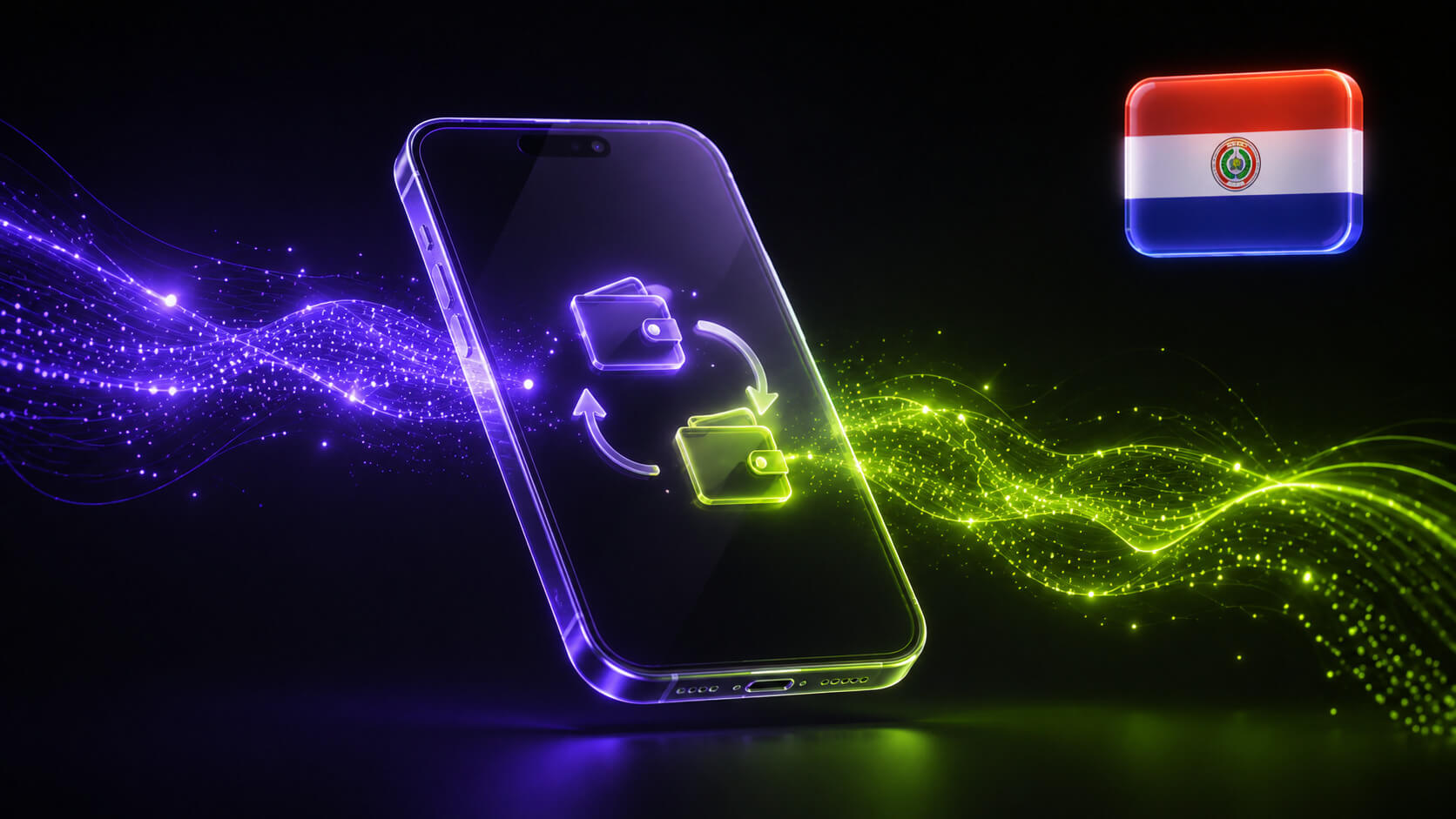 celular enviando una remesa internacional a Paraguay