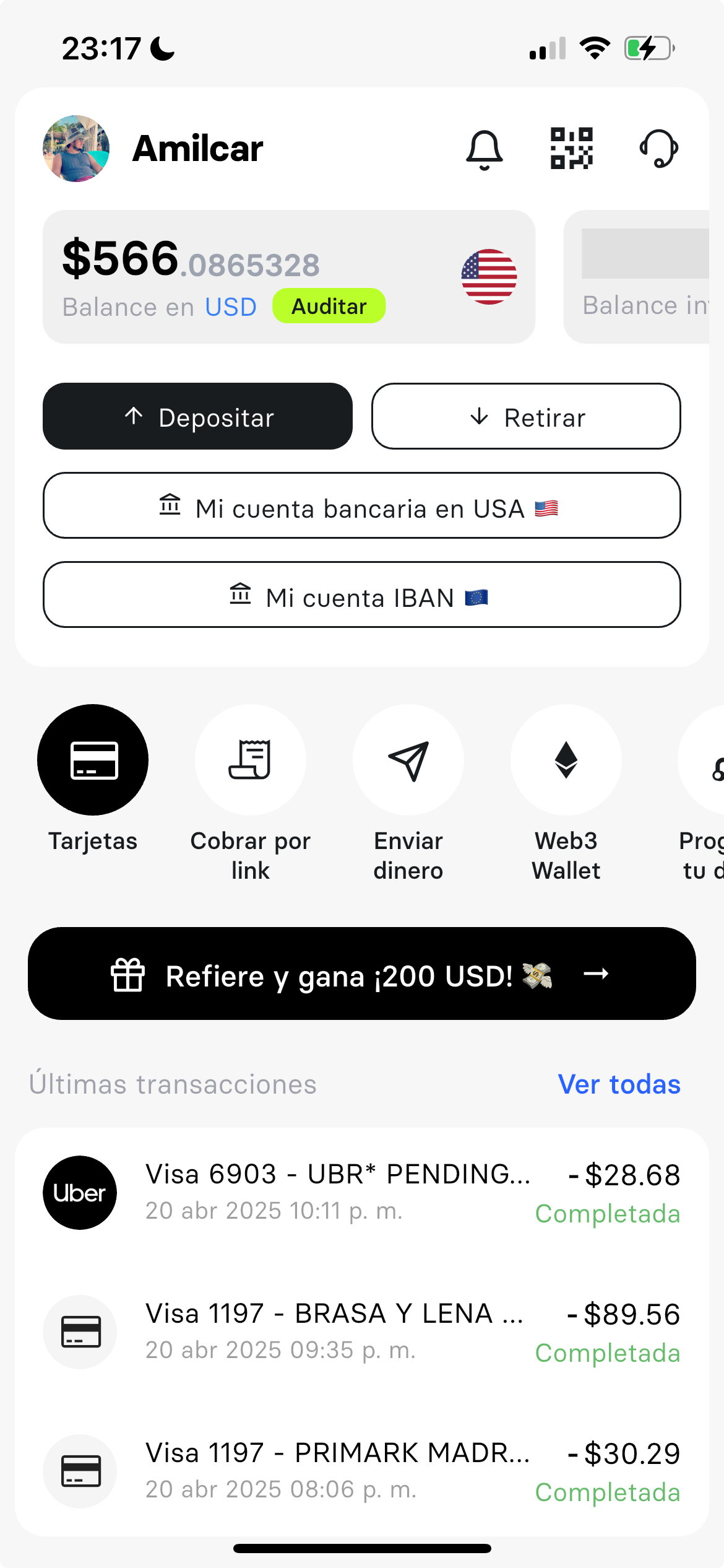 Meru App Home
